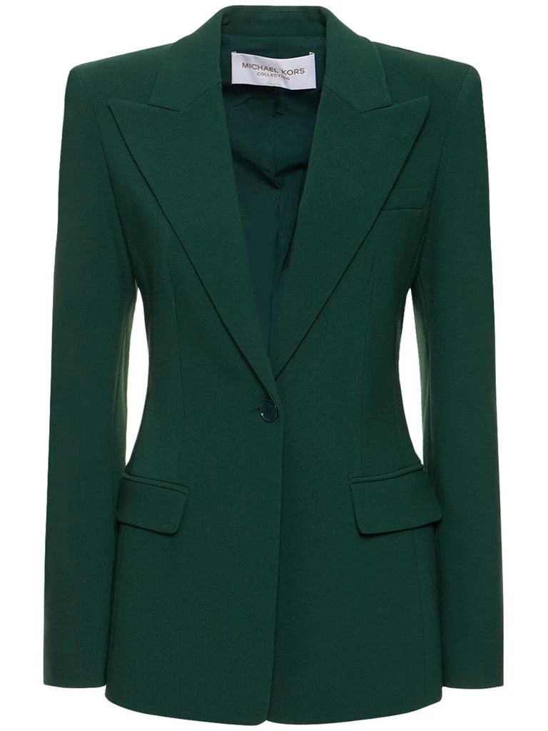 商品Michael Kors|Georgina Single Breast Wool Crepe Jacket,价格¥5056,第1张图片