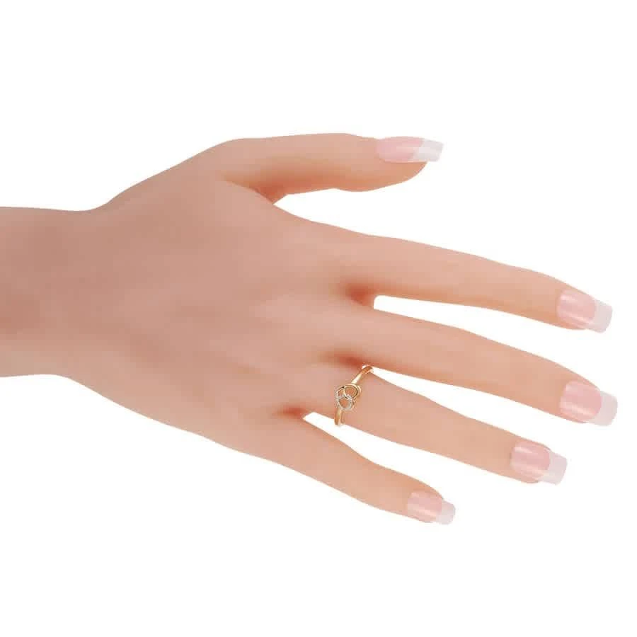 商品LB Exclusive|14K Yellow Gold 0.05 ct Diamond Intertwined Heart Ring,价格¥3087,第3张图片详细描述