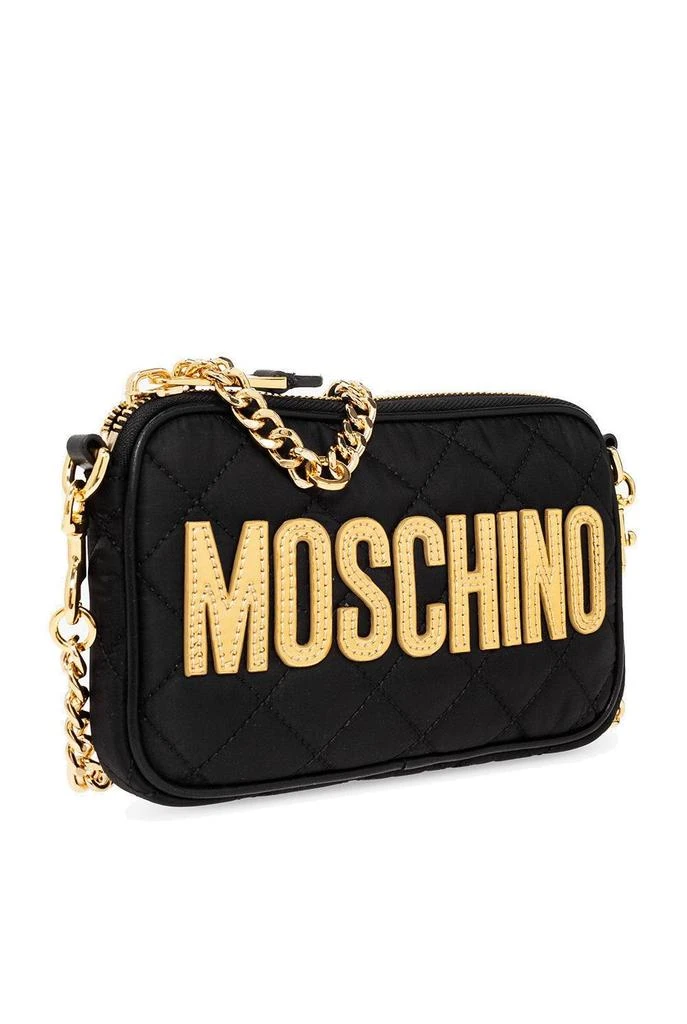 商品Moschino|Moschino Quilted Logo Patch Zipped Crossbody Bag,价格¥2435,第3张图片详细描述