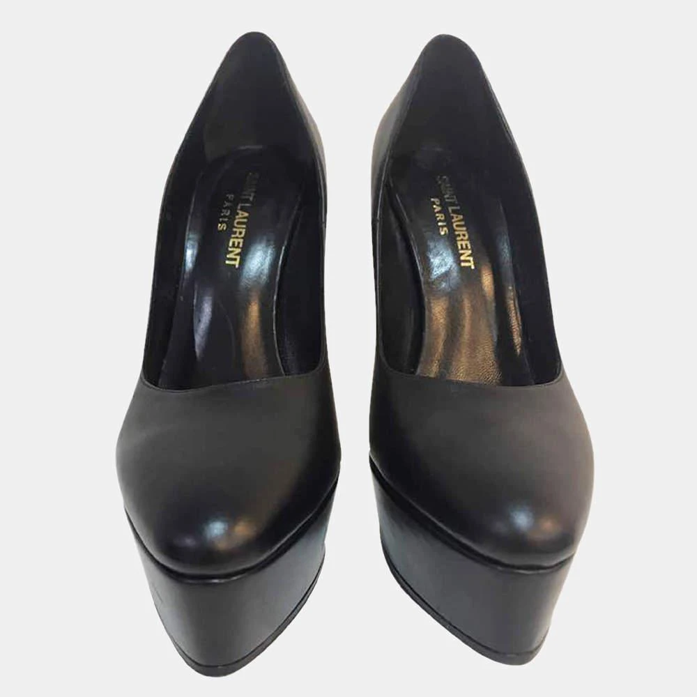 商品[二手商品] Yves Saint Laurent|Yves Saint Laurent Black Leather Platform Pumps Size EU 37,价格¥3527,第2张图片详细描述