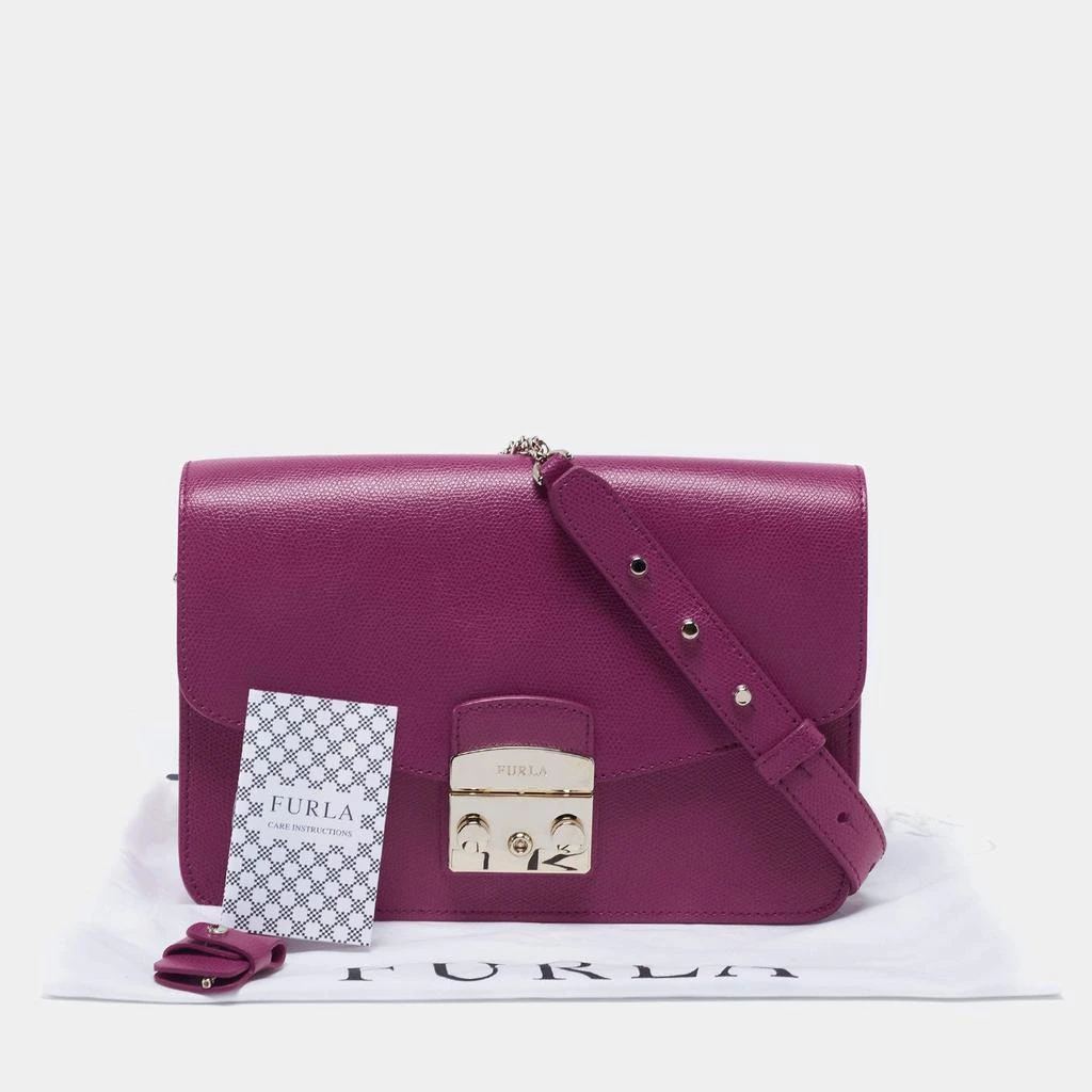 Furla Fuchsia Leather Metropolis Shoulder Bag 商品