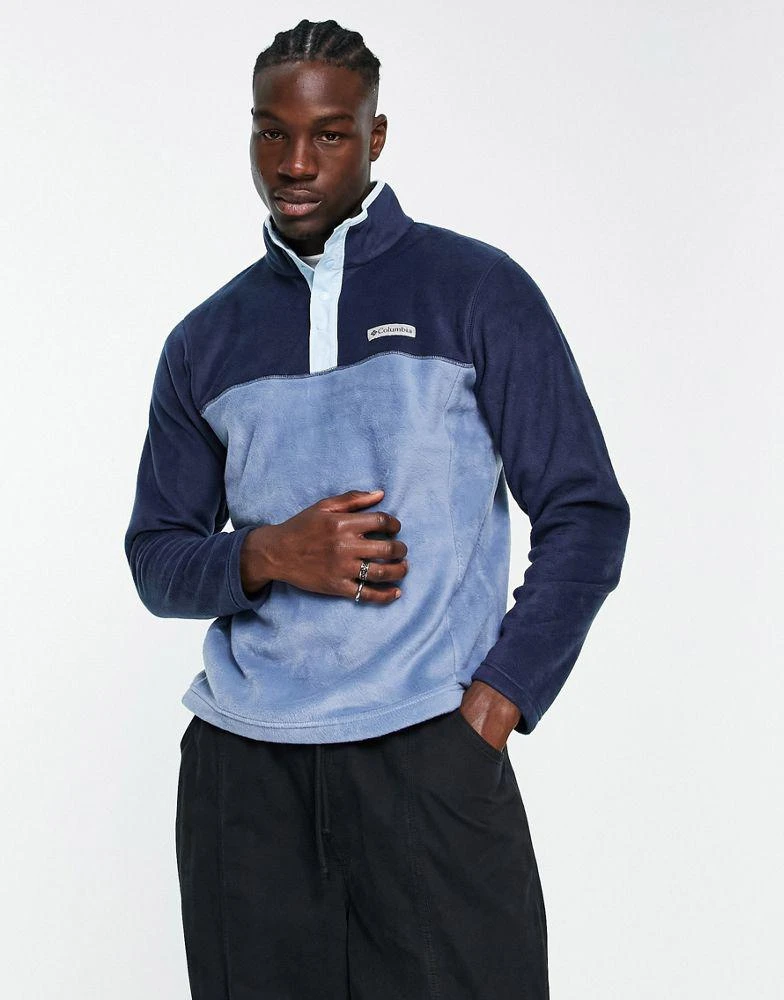 商品Columbia|Columbia Steens Mountain half snap fleece in blue and navy,价格¥255,第1张图片