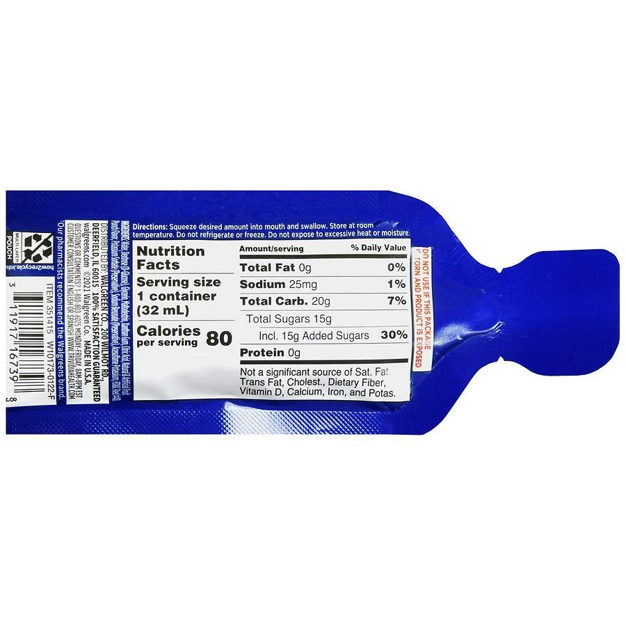商品Walgreens|Glucose Gel Fruit Punch Flavor,价格¥30,第3张图片详细描述