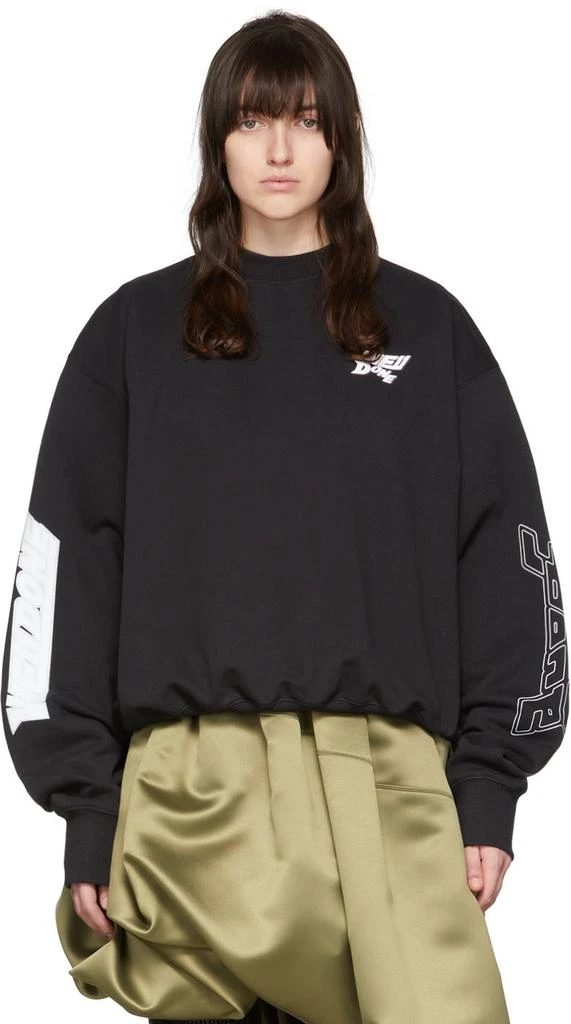 商品We11done|Black Cotton Sweatshirt,价格¥700,第1张图片