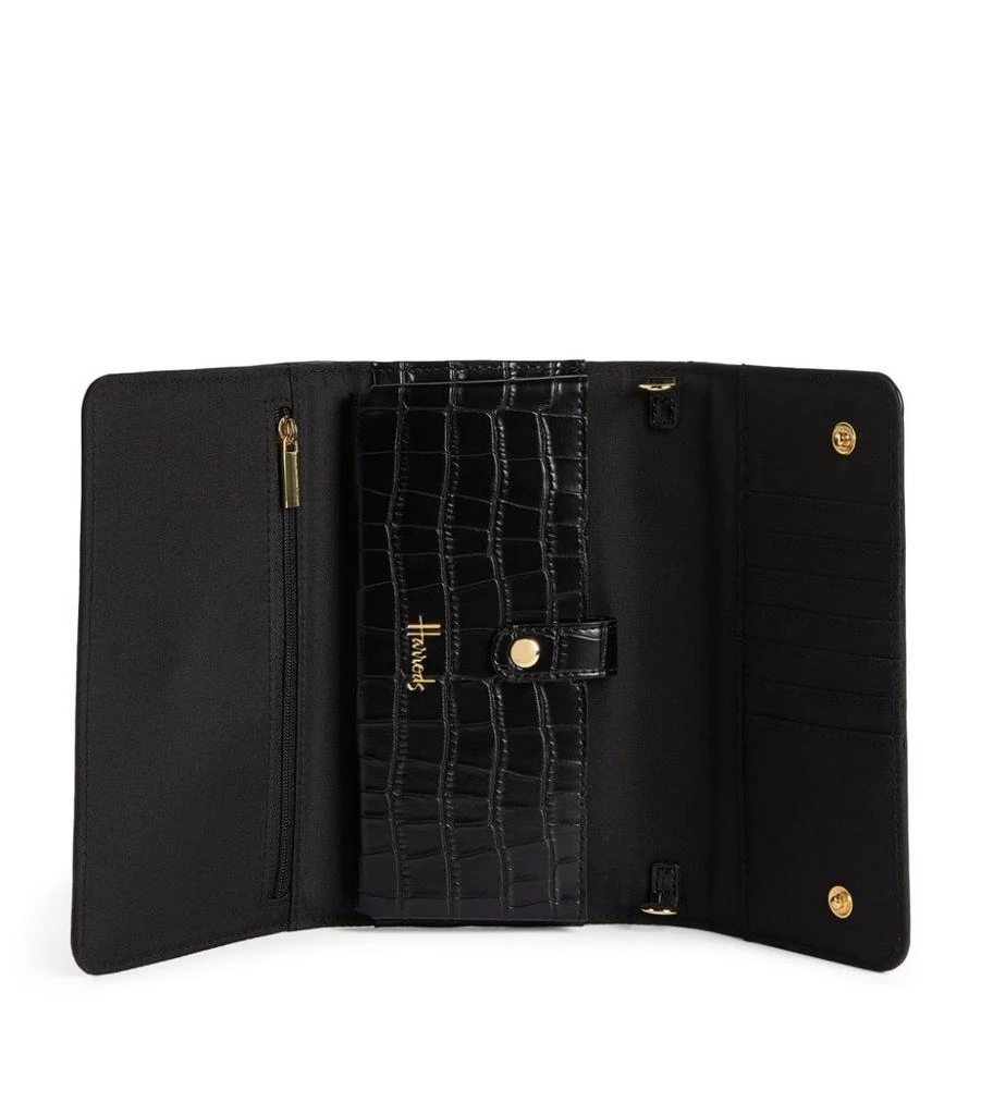 商品Harrods|Croc-Embossed Oxford Chain Wallet,价格¥459,第2张图片详细描述