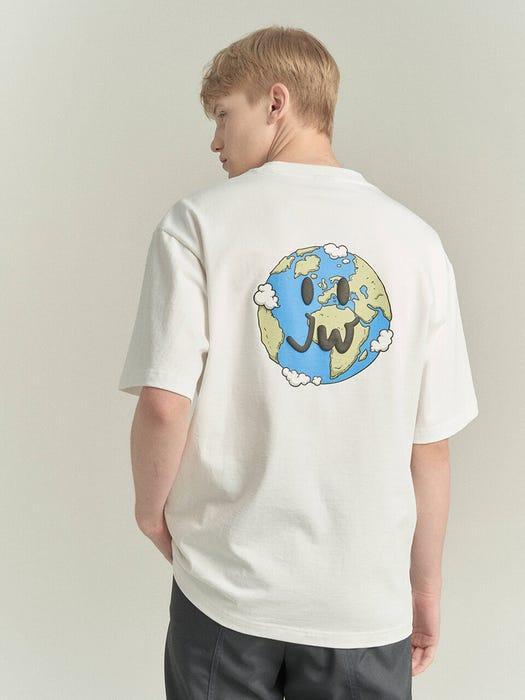 商品JWO|Earth Graphic T-shirt Offwhite,价格¥517,第1张图片