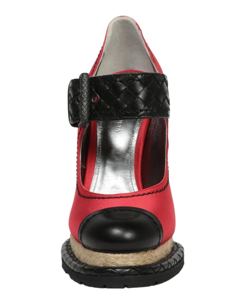 商品Bottega Veneta|Red Satin Espadrille Wedge,价格¥1800,第4张图片详细描述
