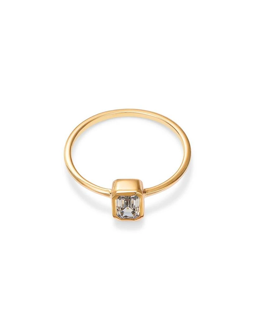 14K Yellow Gold Lab Grown Diamond Emerald Cut Solitaire Ring 商品