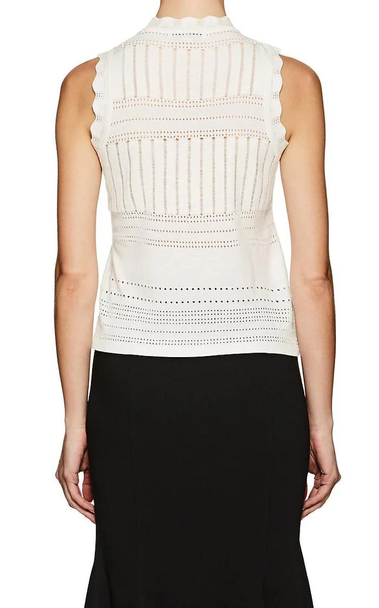 商品Derek Lam|Pointelle-Stitched Wool-Blend Top,价格¥486,第2张图片详细描述