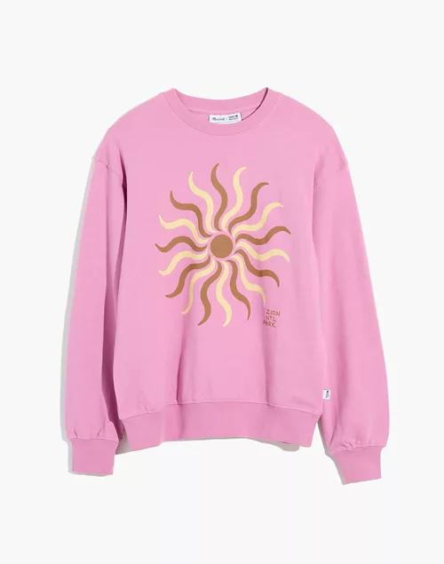 Madewell x Parks Project Unisex Zion Sun Organic Cotton Crewneck Sweatshirt商品第3张图片规格展示