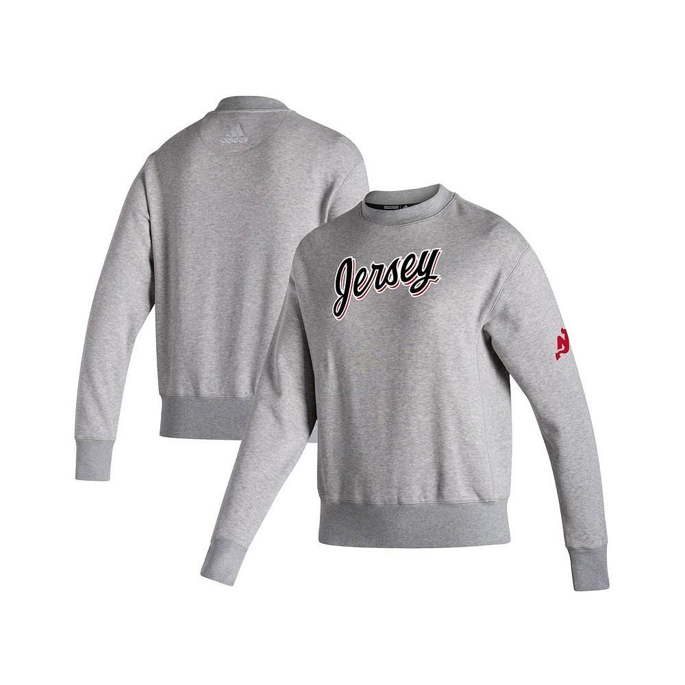 商品Adidas|Women's Heathered Gray New Jersey Devils 2021/22 Alternate Logo Reversible Pullover Sweatshirt,价格¥518,第1张图片