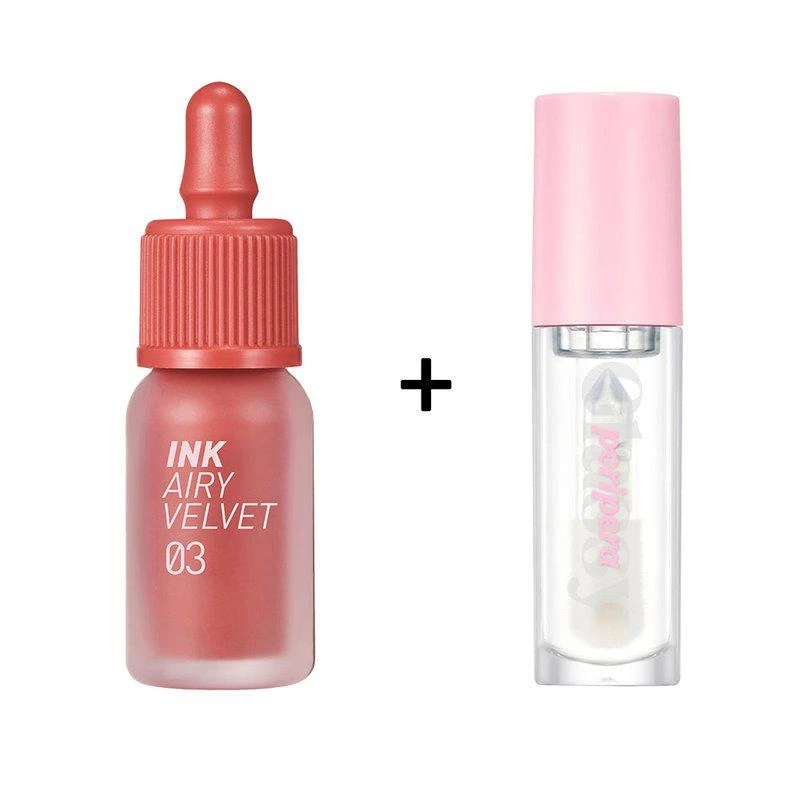 商品Peripera|Ink The Airy Velvet [#3] + Ink Glasting Lip Gloss [#1],价格¥151,第1张图片