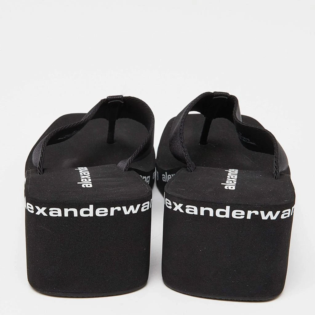商品[二手商品] Alexander Wang|Alexander Wang Black Rubber Logo Flip Flops Size 37,价格¥1756,第5张图片详细描述