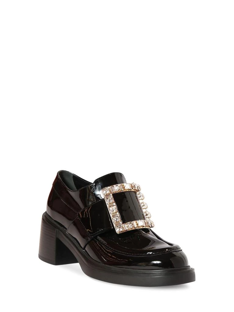 商品Roger Vivier|60mm Viv Rangers Patent Leather Loafers,价格¥13532,第1张图片详细描述