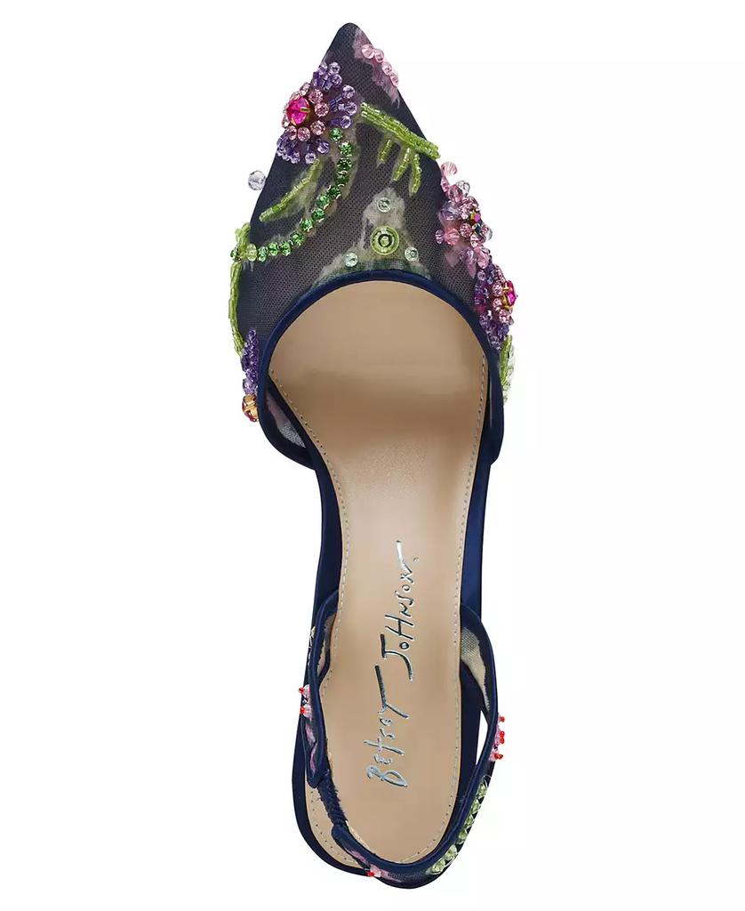 【Betsey Johnson】Velma Betsey Johnson Velma Jeweled Mesh Slingback Pumps - Macy's