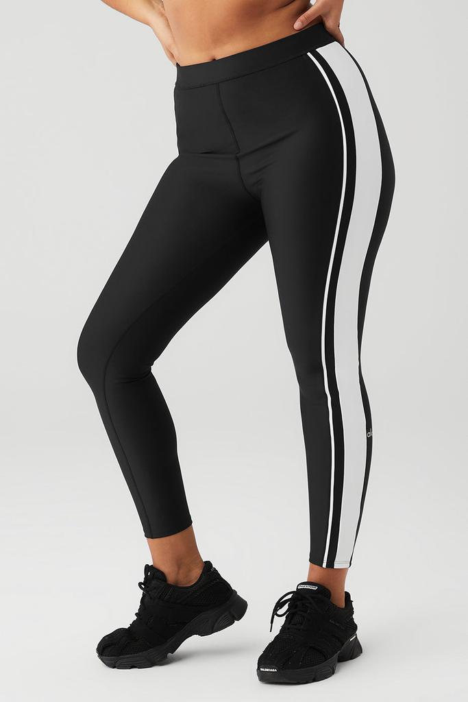 Airlift High-Waist 7/8 Car Club Legging - Black/White商品第8张图片规格展示