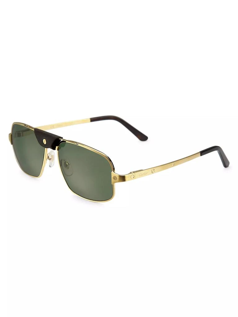 商品Cartier|Santos 60MM Rectangular Sunglasses,价格¥10829,第2张图片详细描述