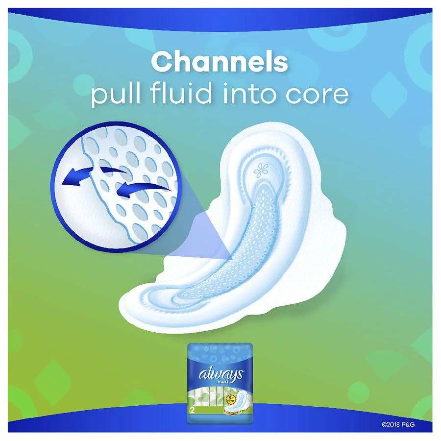 Maxi Pads, Long Super with Wings Unscented, Size 2 商品