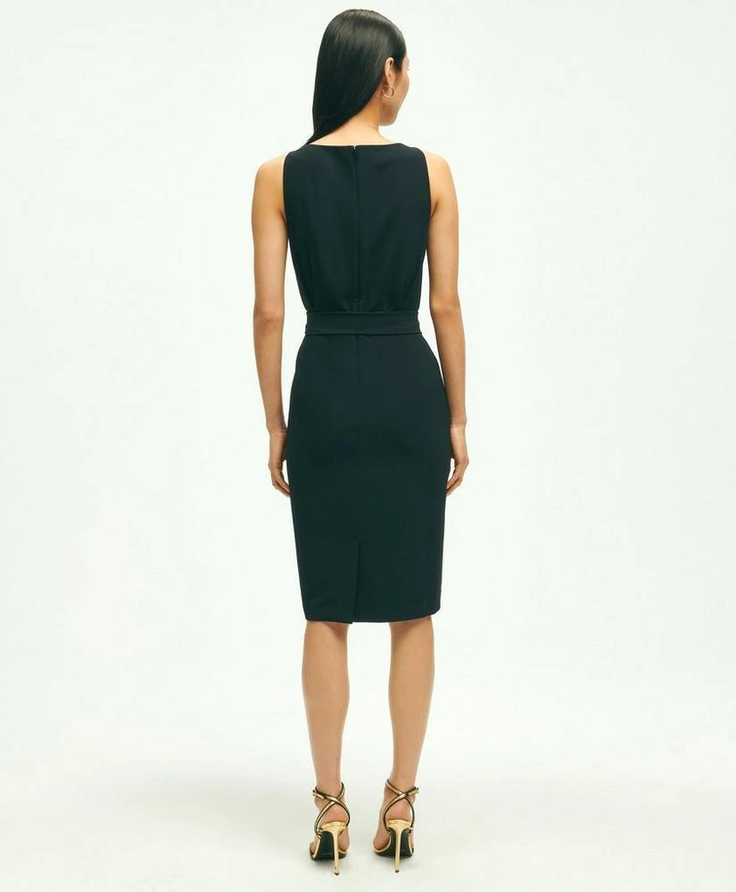 商品Brooks Brothers|Sleeveless Crepe Sheath Dress,价格¥1282,第3张图片详细描述