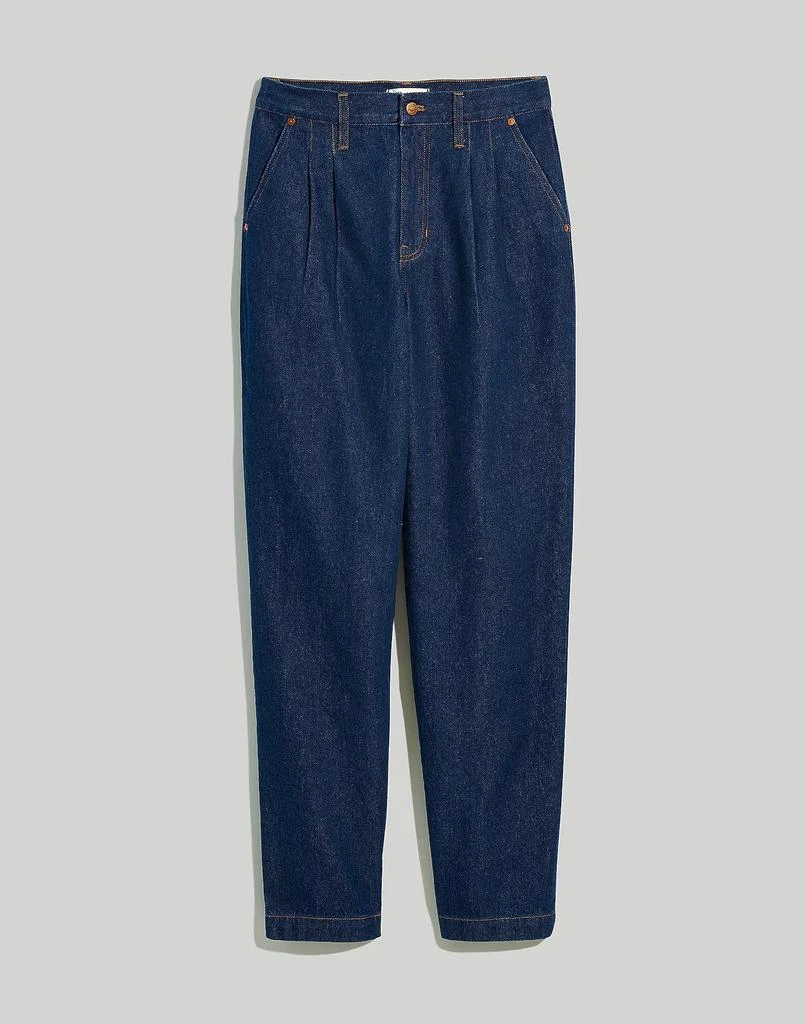 商品Madewell|Baggy Straight Jeans in Woodham Wash: Pleated Edition,价格¥375,第5张图片详细描述