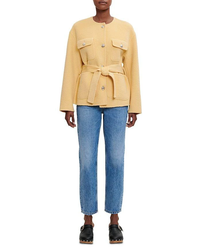 商品Maje|Giface Belted Coats,价格¥2511,第1张图片