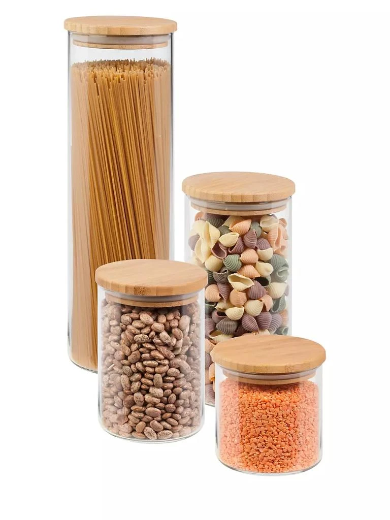 商品Honey Can Do|4-Piece Bamboo Storage Jar Set,价格¥418,第2张图片详细描述