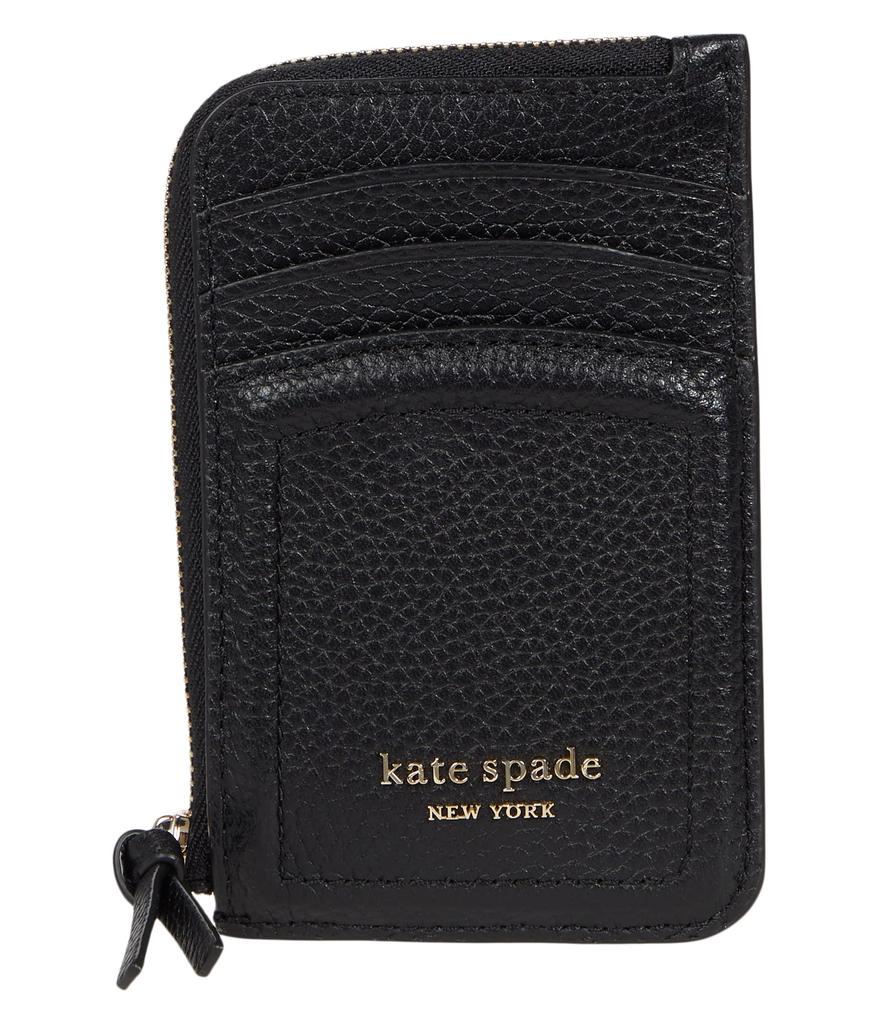 Knott Pebbled Leather Zip Card Holder商品第1张图片规格展示