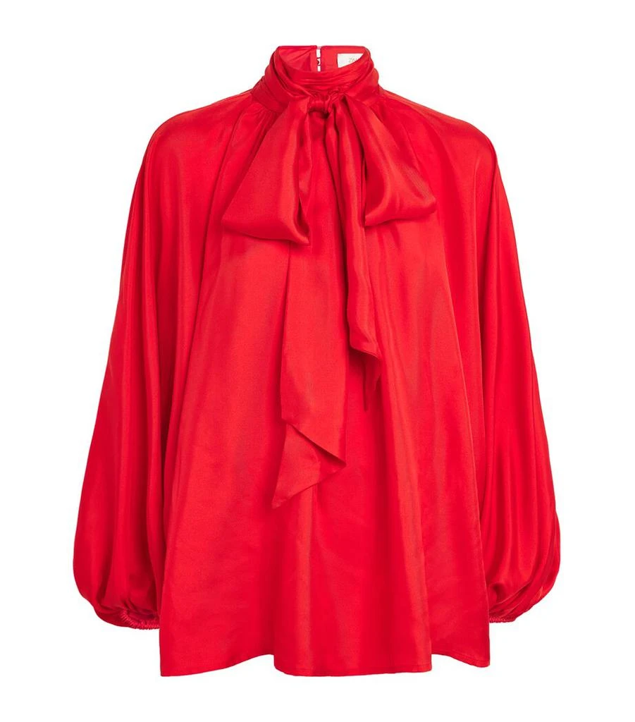 商品Zimmermann|Silk Crush Pussybow Blouse,价格¥7403,第1张图片