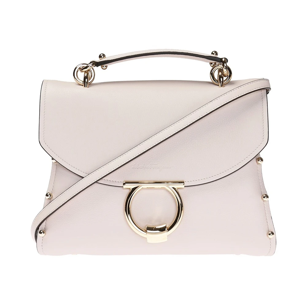 商品[国内直发] Salvatore Ferragamo|SALVATORE FERRAGAMO 女士粉色皮革托特包 21-H528-704895,价格¥9193,第1张图片
