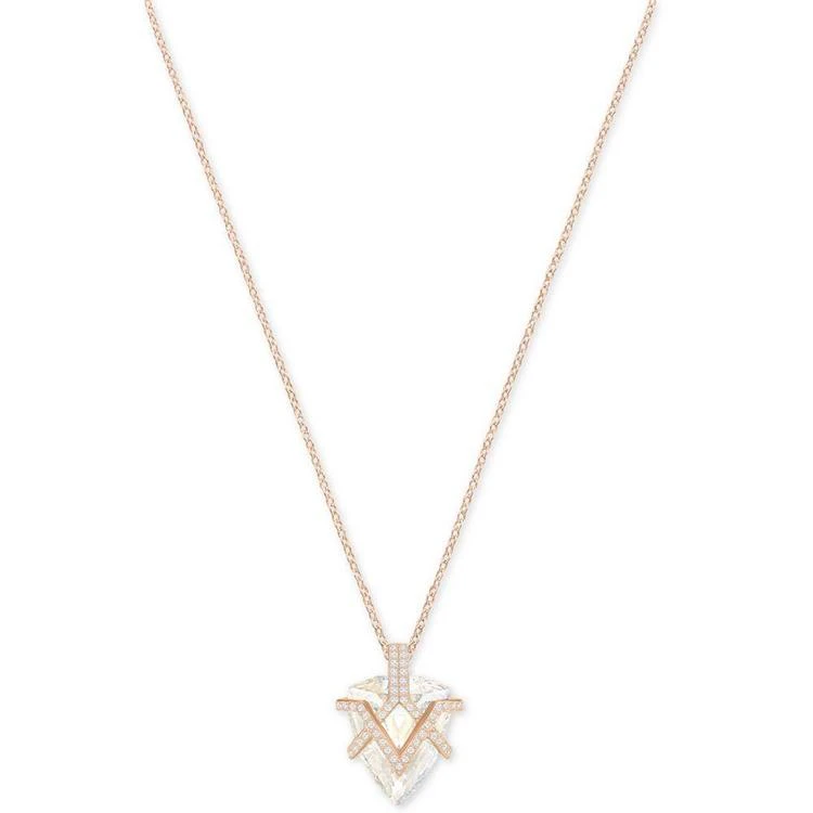 商品Swarovski|Rose Gold-Tone Crystal Shield Pendant Necklace,价格¥891,第2张图片详细描述