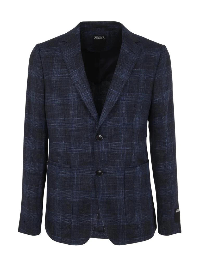 商品Zegna|Z Zegna Prince Of Wales Checked Blazer,价格¥6408,第1张图片