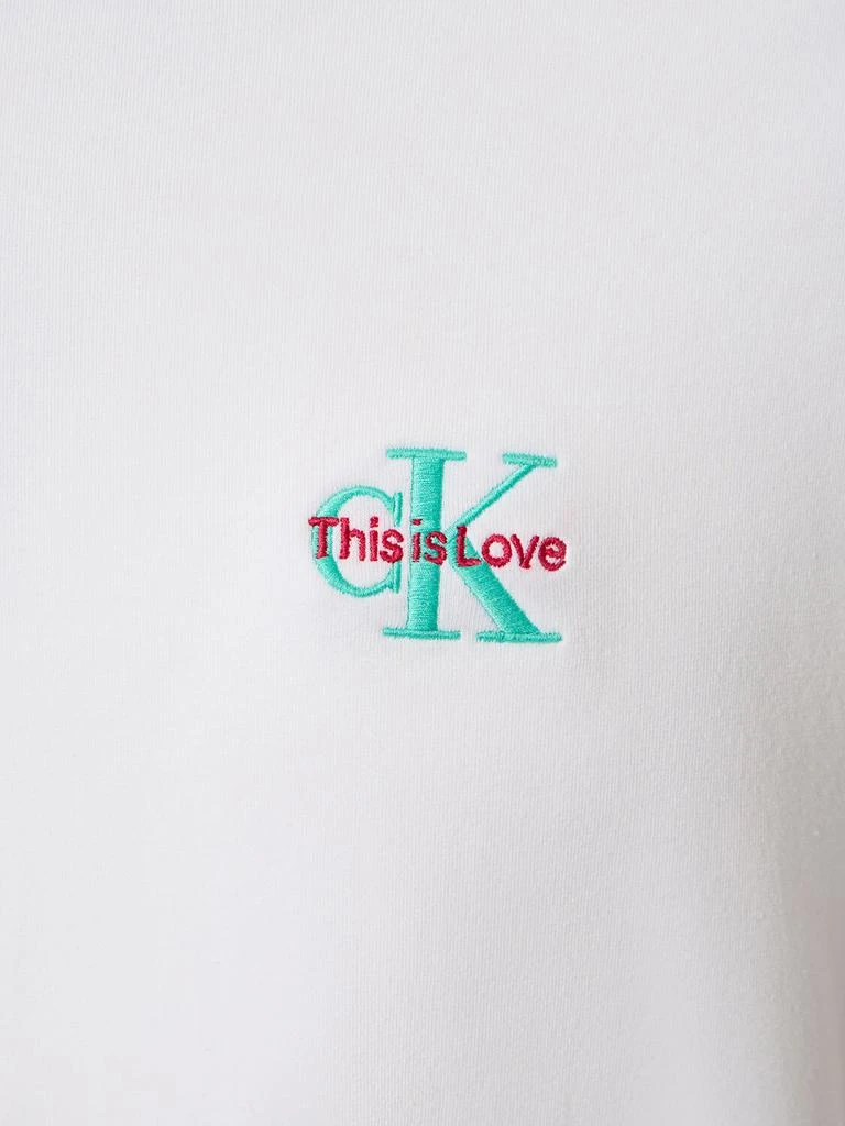 商品Calvin Klein|Pride Logo Embroidery Cotton T-shirt,价格¥345,第2张图片详细描述