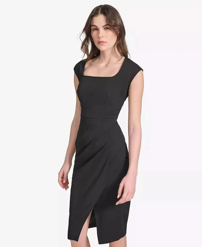 商品Calvin Klein|Women's Square-Neck Sheath Dress,价格¥310,第3张图片详细描述