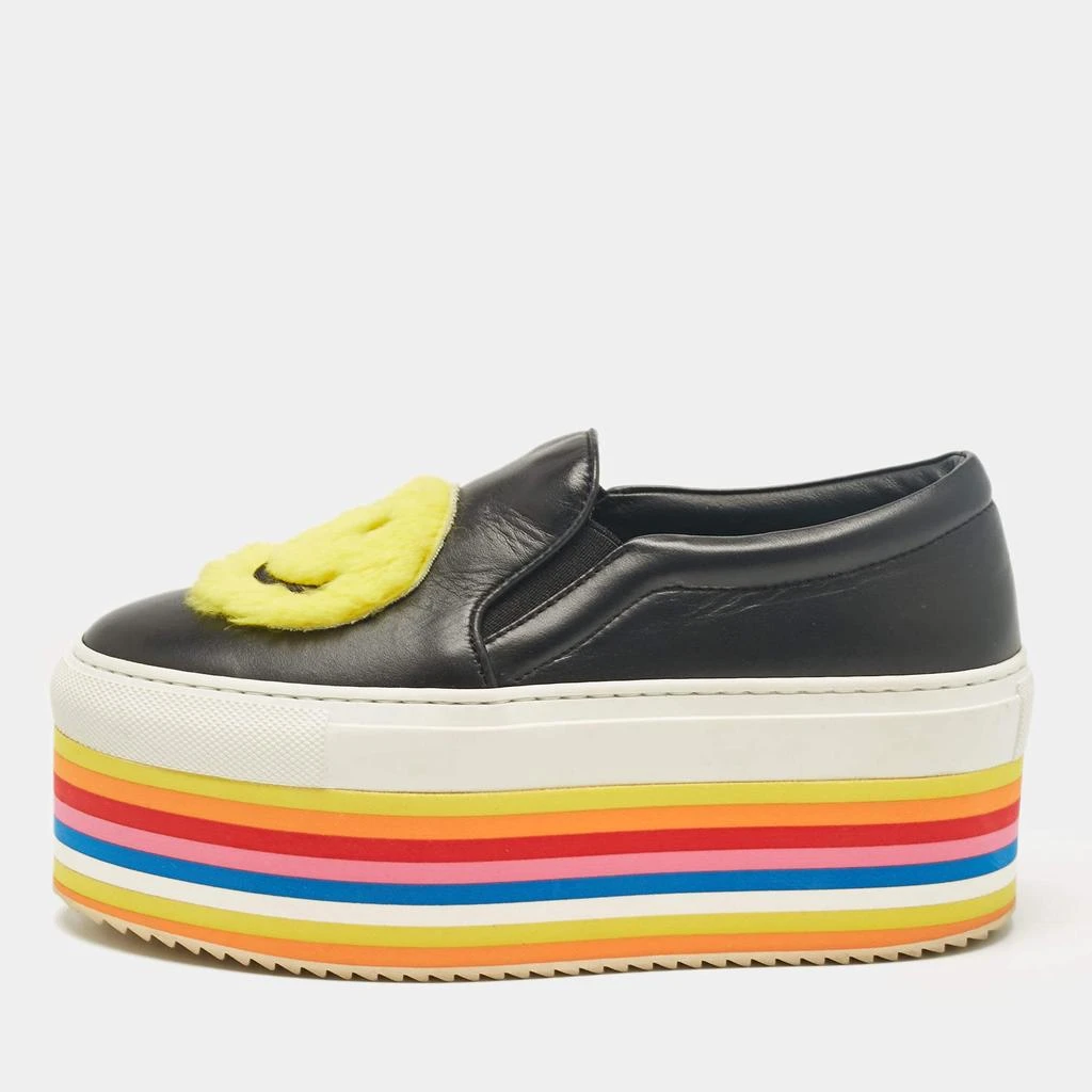 商品[二手商品] Joshua Sanders|Joshua Sanders Black Leather Slip On Sneakers Size 36,价格¥1060,第1张图片