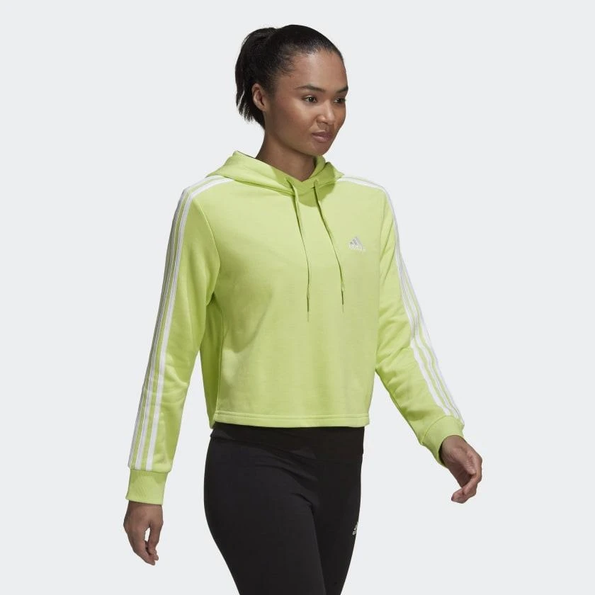 商品Adidas|Women's adidas Essentials 3-Stripes Cropped Hoodie,价格¥252,第4张图片详细描述