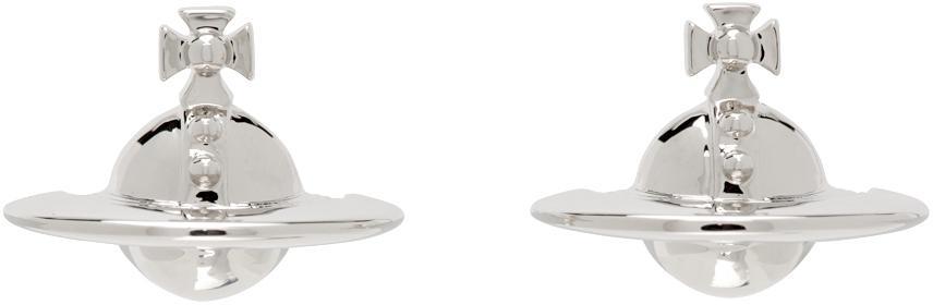 商品Vivienne Westwood|Silver Orb Earrings,价格¥624,第1张图片