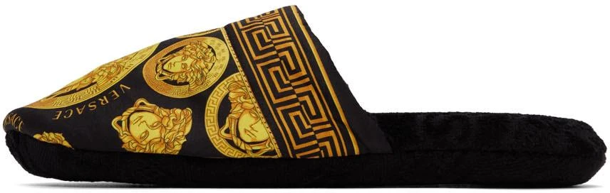 商品Versace|Black Medusa Amplified Slippers,价格¥863,第3张图片详细描述