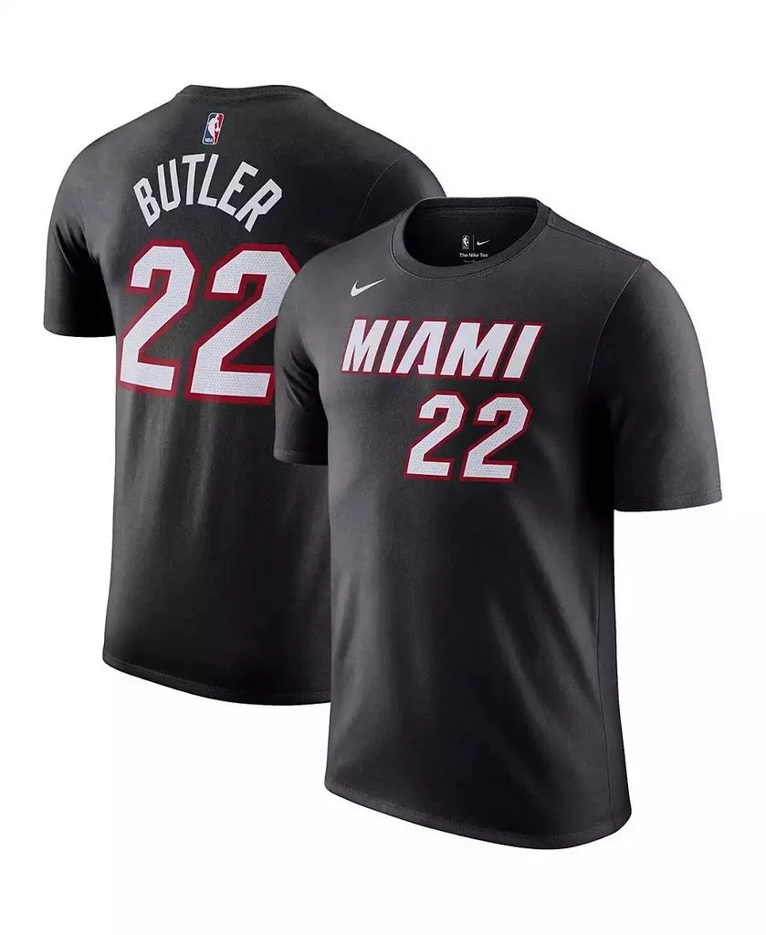 商品NIKE|Men's Jimmy Butler Black Miami Heat Icon 2022/23 Name and Number T-shirt,价格¥243,第1张图片