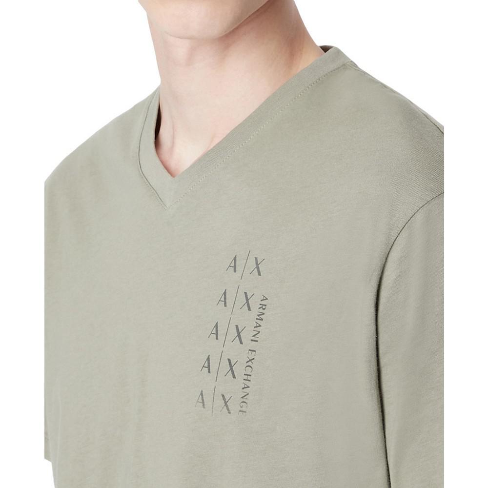 商品Armani Exchange|Men's Logo Graphic V-Neck T-Shirt,价格¥249,第4张图片详细描述