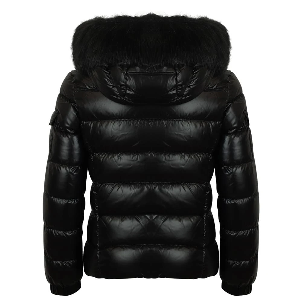 Girls Black Bady Down Padded Faux Fur Jacket 商品