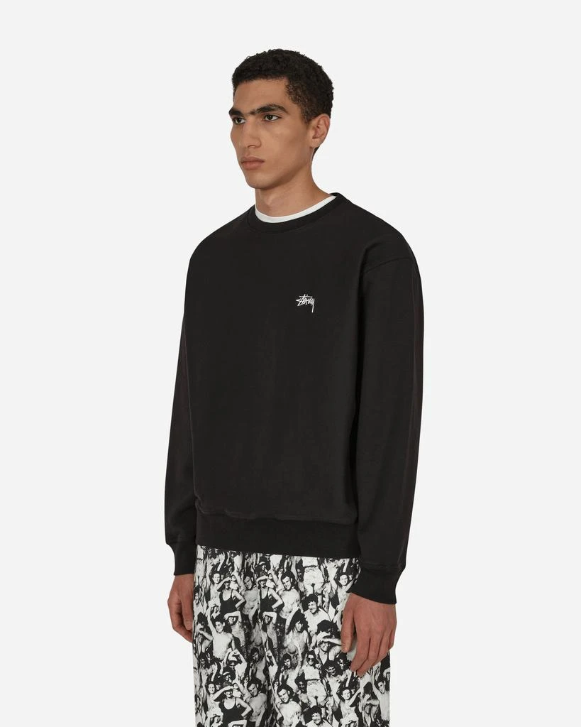 商品STUSSY|Stock Logo Crewneck Sweatshirt Black,价格¥1035,第2张图片详细描述
