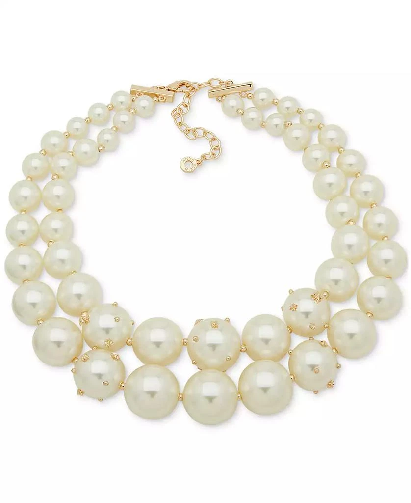 商品Anne Klein|Gold-Tone Imitation Pearl Graduated Torsade Collar Necklace, 16" + 3" extender,价格¥292,第1张图片