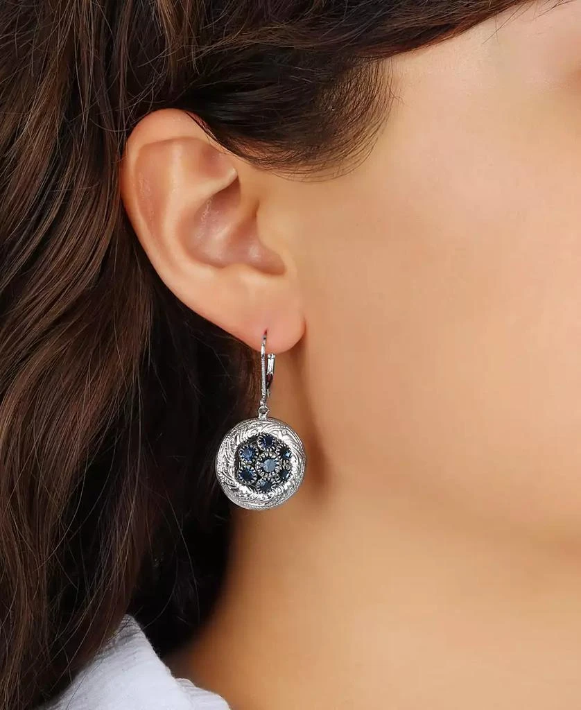 商品2028|Silver-Tone Crystal Round Drop Earrings,价格¥282,第3张图片详细描述