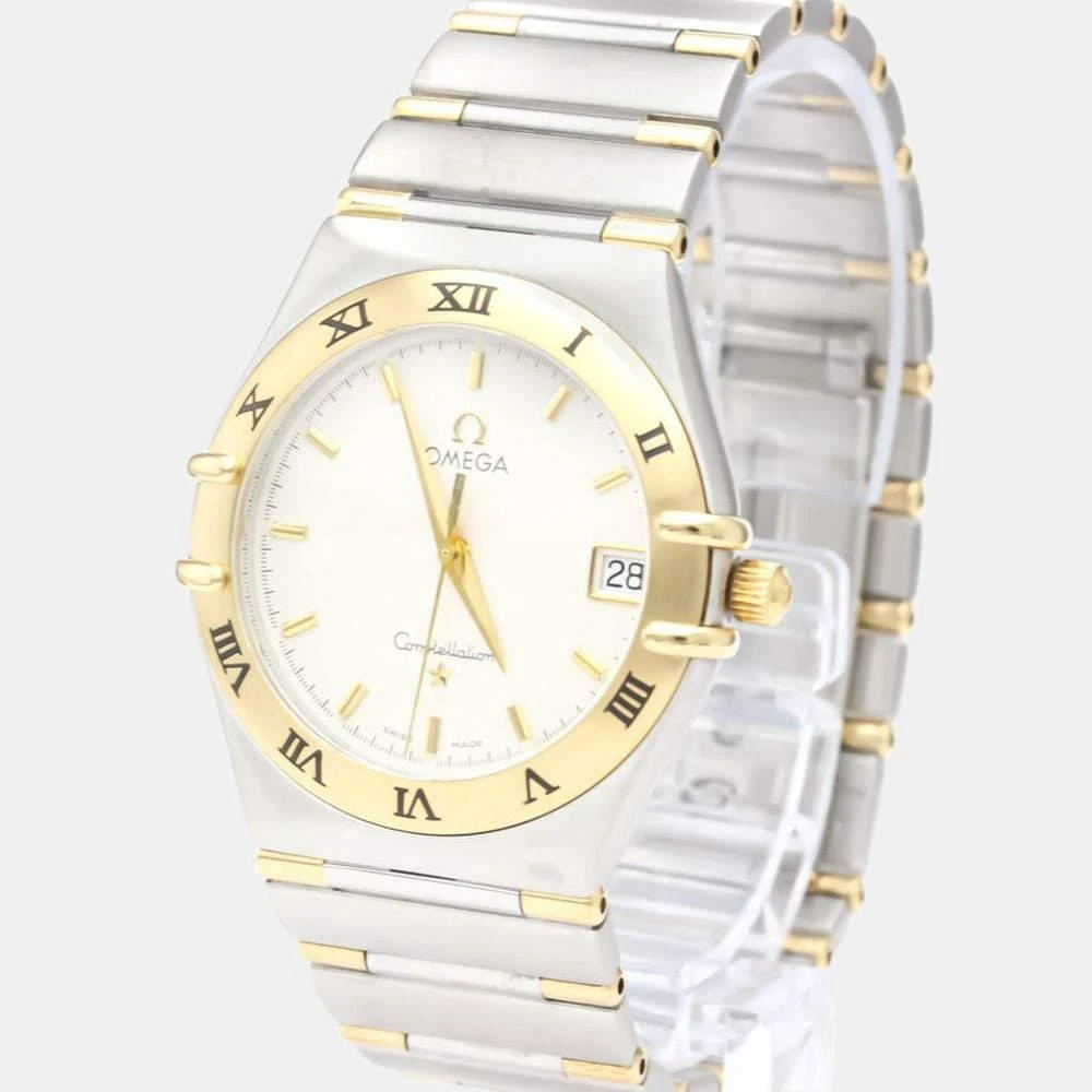 商品[二手商品] Omega|Omega Silver 18k Yellow Gold And Stainless Steel Constellation 1312.30 Quartz Men's Wristwatch 33 mm,价格¥6550,第1张图片