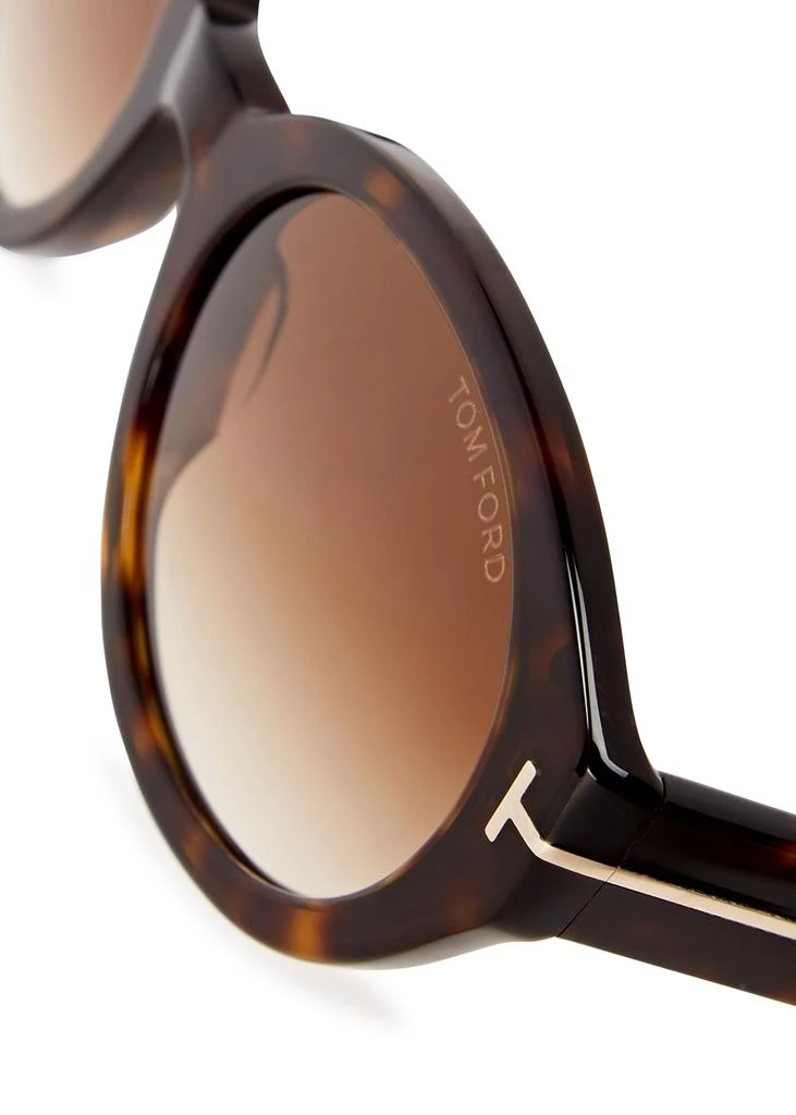 商品Tom Ford|Genevieve-02 tortoiseshell oval-frame sunglasses,价格¥1329,第3张图片详细描述