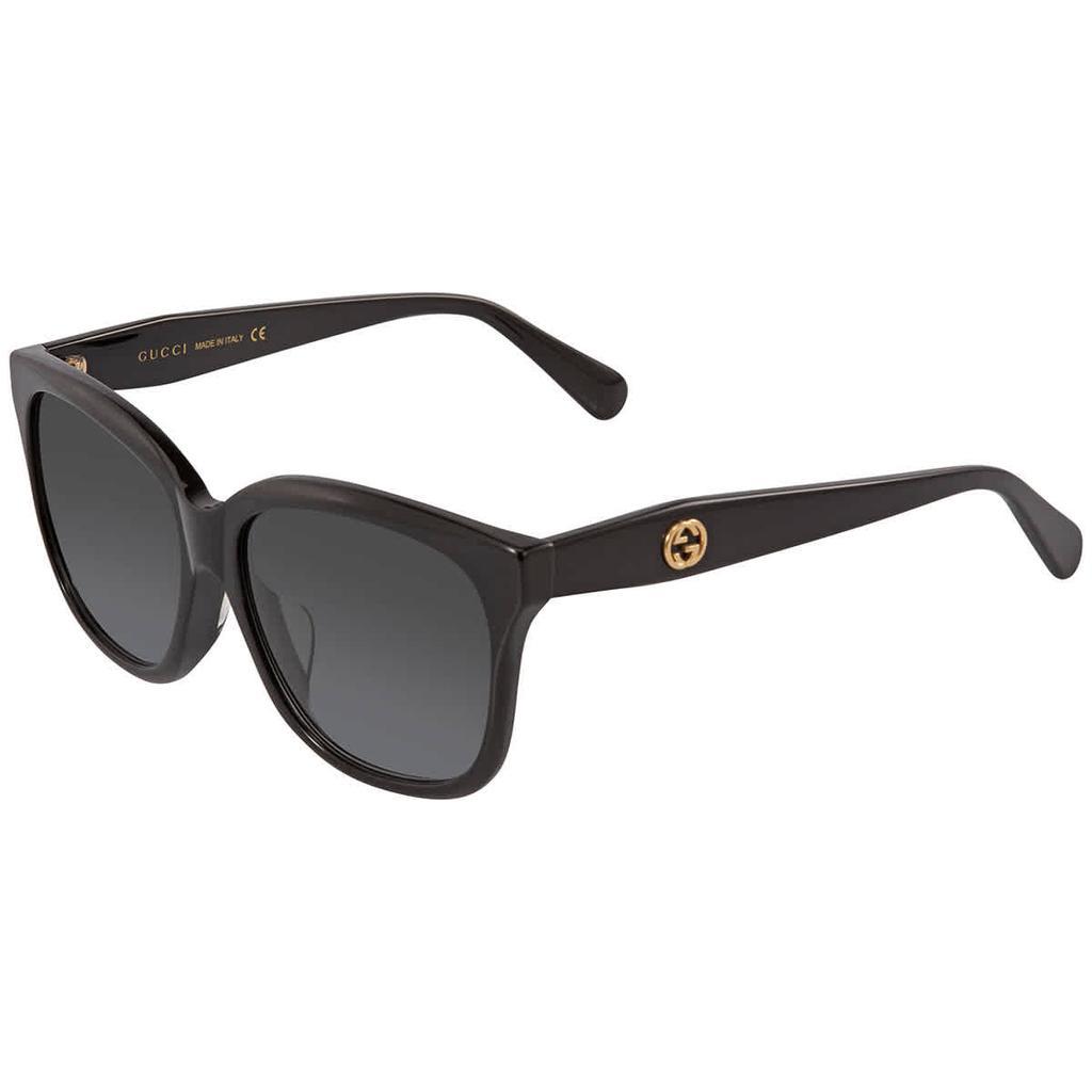商品Gucci|Gucci Grey Gradient Square Ladies Sunglasses GG0800SA-001 56,价格¥933,第1张图片