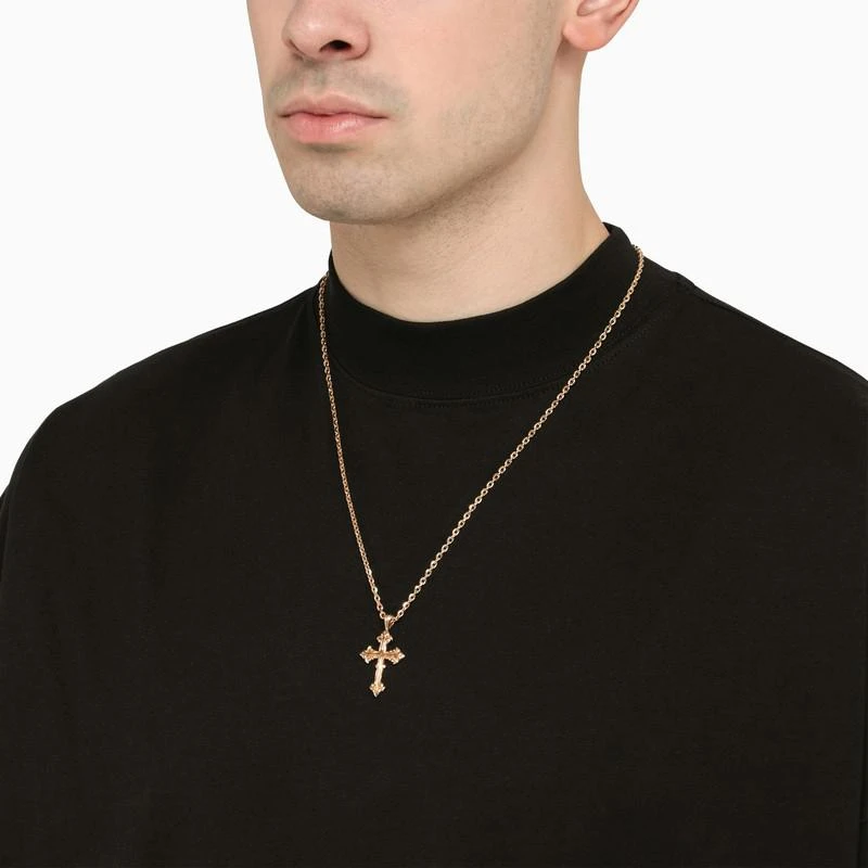 商品Emanuele Bicocchi|Avelli small cross necklace in 925 gold-plated silver,价格¥1969,第2张图片详细描述