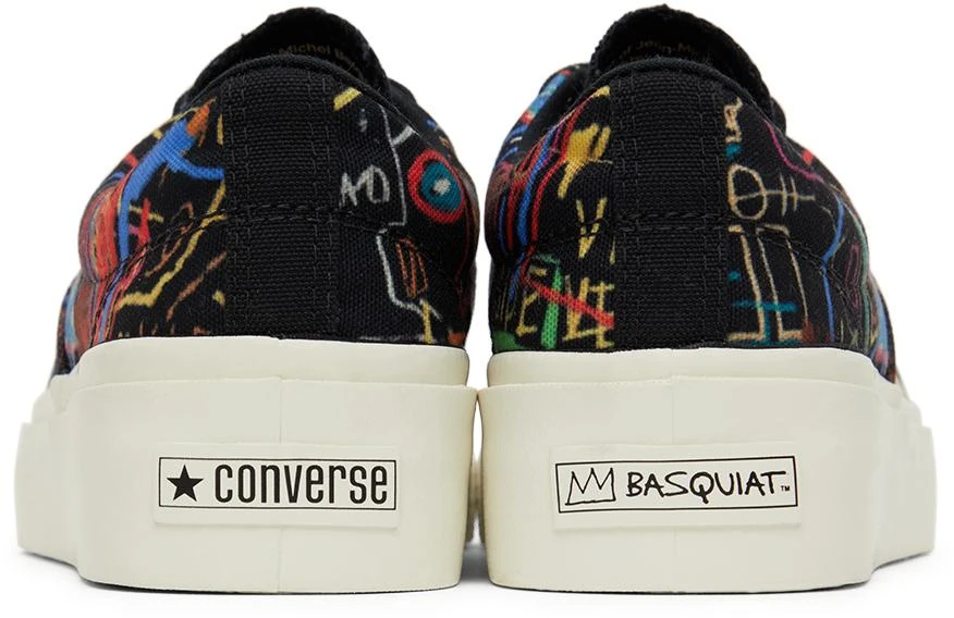 商品Converse|Black Jean-Michel Basquiat Edition Skidgrip Sneakers,价格¥379,第4张图片详细描述