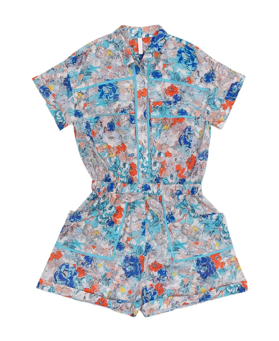 商品【商品预售7天】 Zimmermann|Zimmermann 女童套装 9438YCLOTOPFL 蓝色,价格¥672,第1张图片