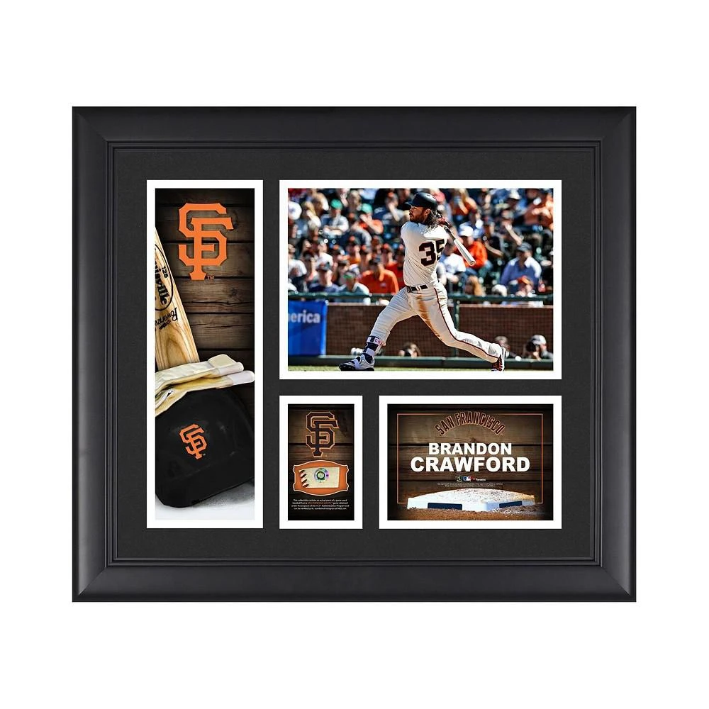 商品Fanatics Authentic|Brandon Crawford San Francisco Giants Framed 15" x 17" Player Collage with a Piece of Game-Used Ball,价格¥593,第1张图片